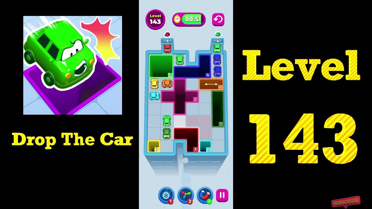 Drop The Car Level 143 Walkthrough 🚗🧩 | Color Drop Puzzle Game Solution | Mini Boss