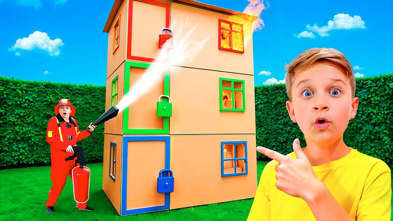 &iexcl;24 horas en una casa gigante de cart&oacute;n!