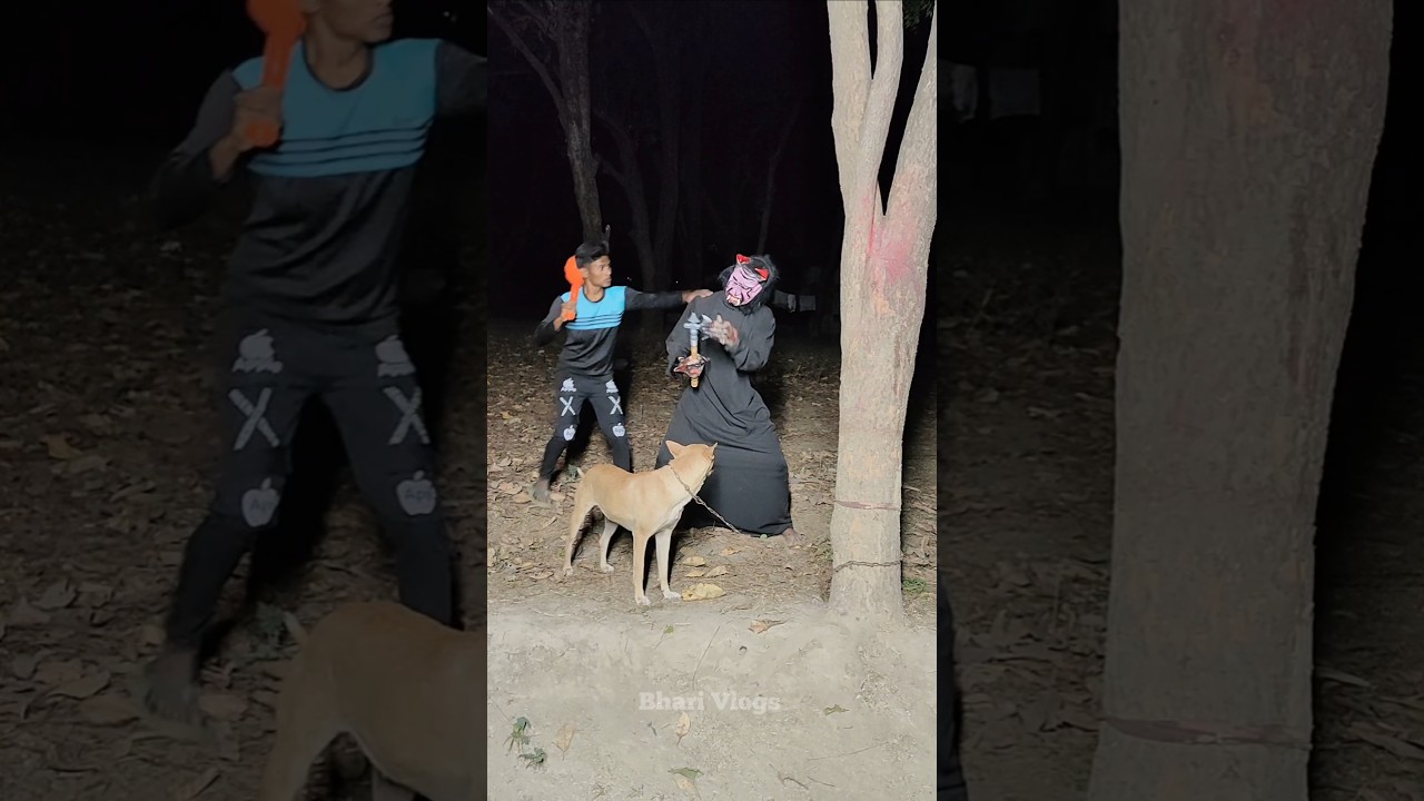 Dog Ghost Attack VS Hanuman Bhakt😵🐕🕉️ #hanuman #ghost #viral #bhoot #comedy #trending #shorts