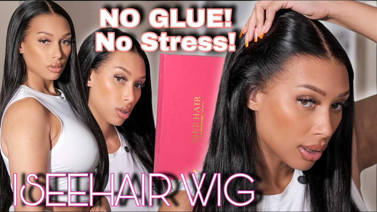 No Glue, No Stress—Just Tape & This 26” Wig Melted! 😮‍💨🖤 HD LACE Drawstring Wig Install- ISEEHAIR