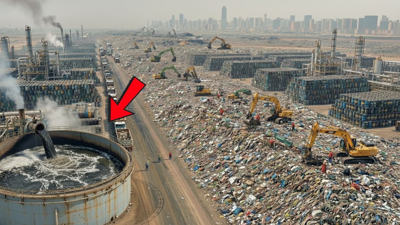 HOW PLASTIC TRASH TURNS INTO FUEL INSIDE A GIANT PLASTIC RECYCLING PLANT