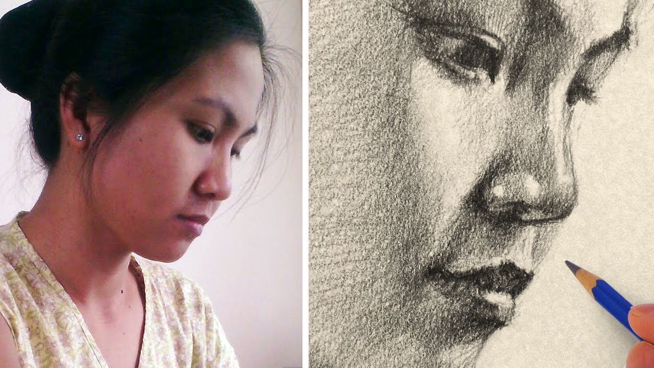 How to Draw a Pretty Face with Pencil - Analyn