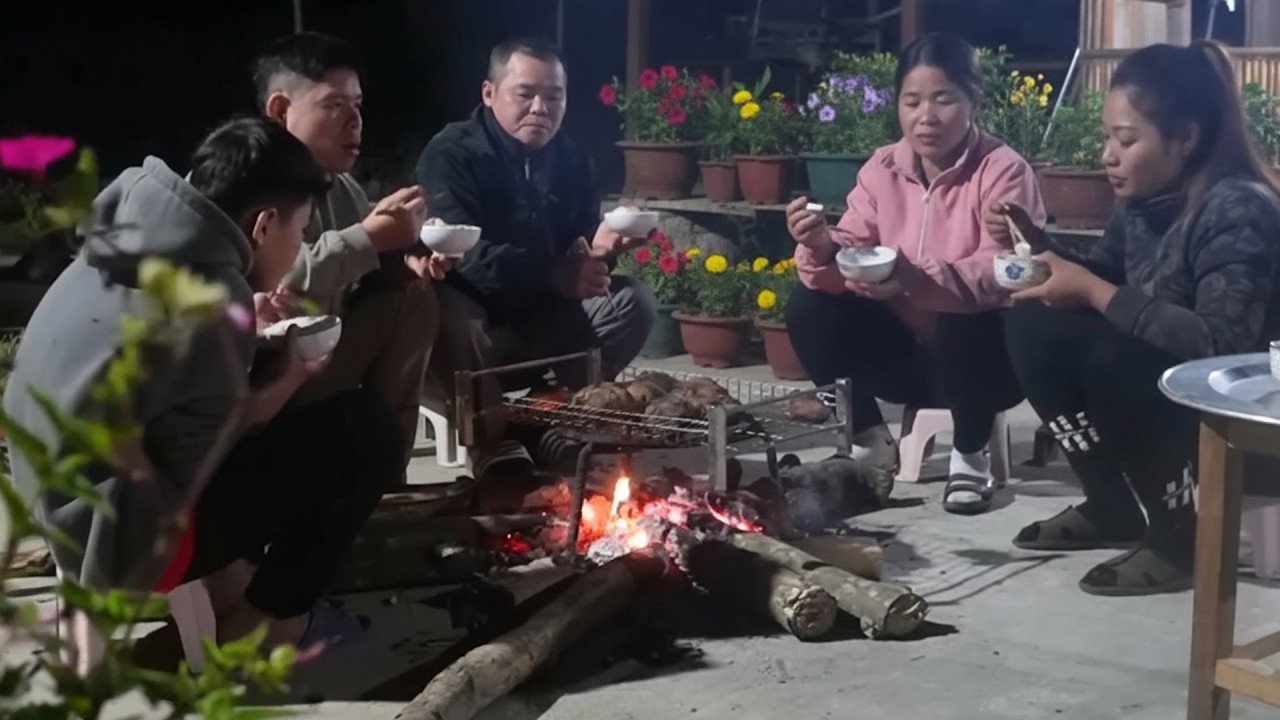 Harvesting Potatoes in the Mountains and Cook a Tasty Family Dinner