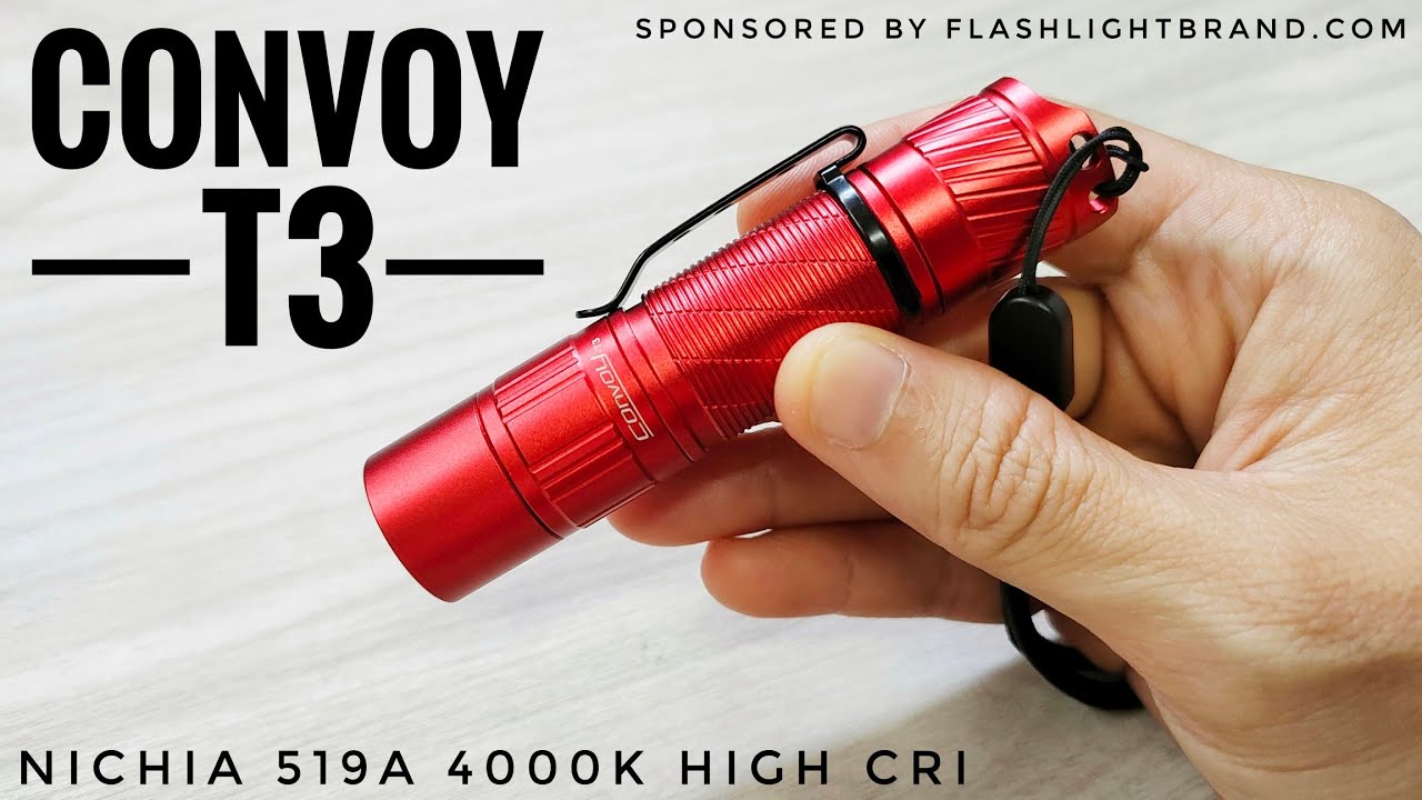 Convoy T3 519A 4000k - High CRI Pocket Flashlight