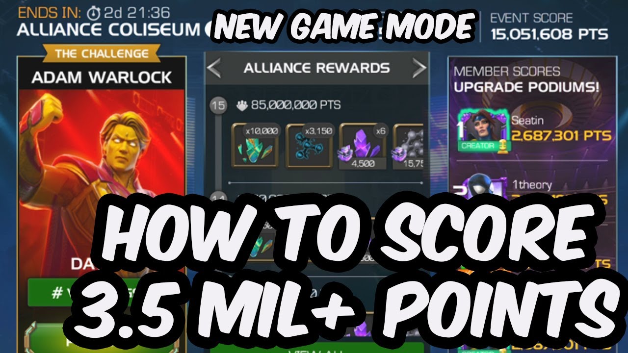 Alliance Coliseum Full Guide - How To Score 3.5 Million Points - Marvel Contest of Champions