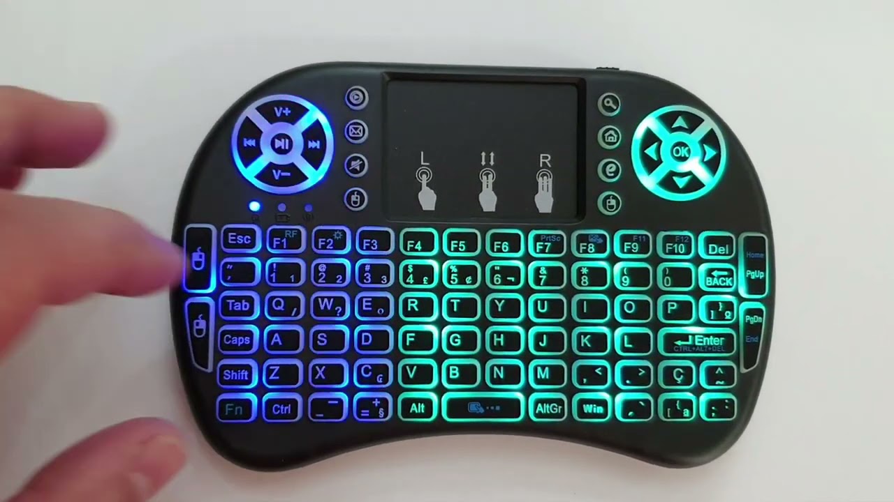 Mini Teclado Led Controle Bluetooth Para Smart Tv Box (Parte1)