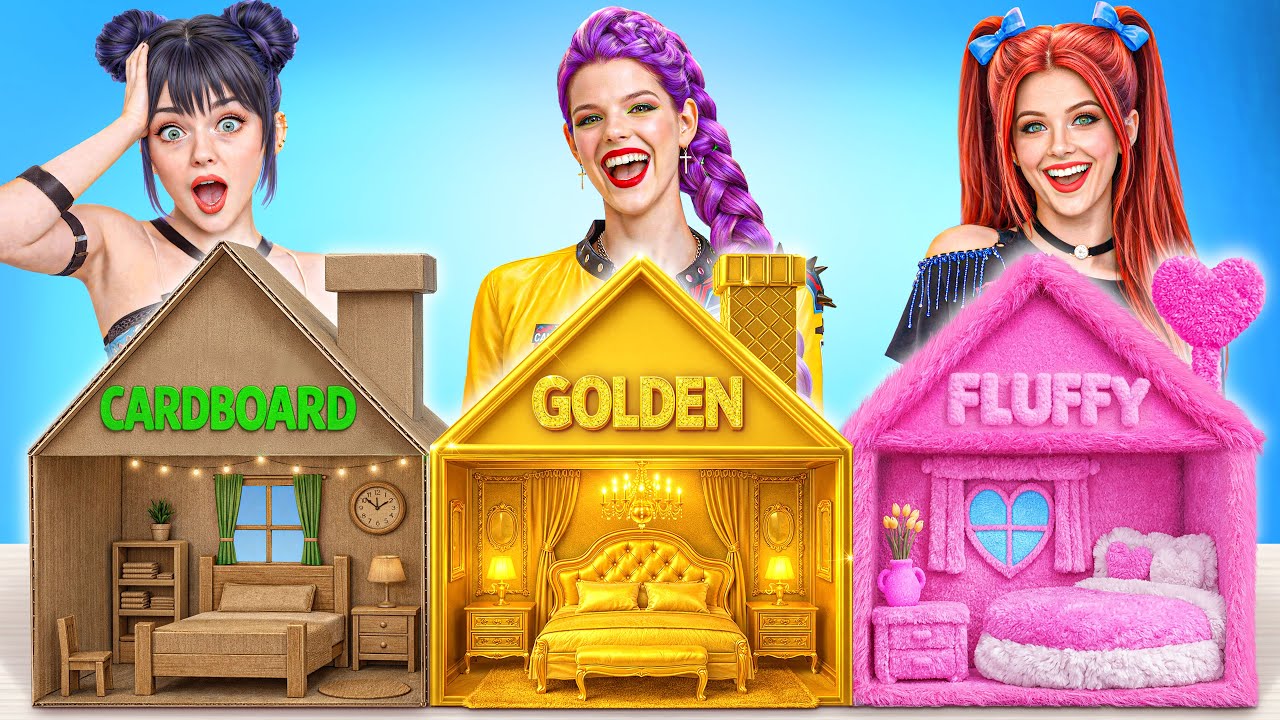 Самодельные картонные, пушистые и золотые домики для охотников на демонов в стиле K-pop | Преобра...