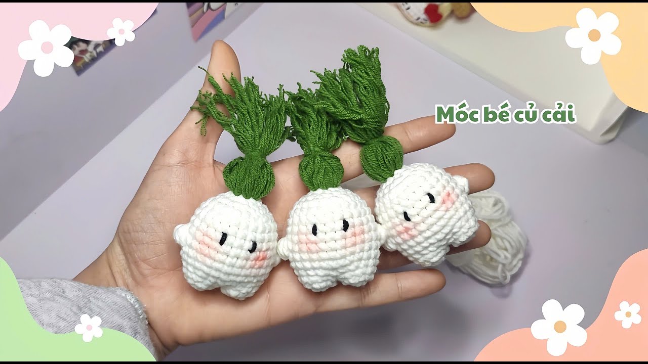 Hướng dẫn móc bé củ cải cực đáng yêu | Móc Len | Iuiulen