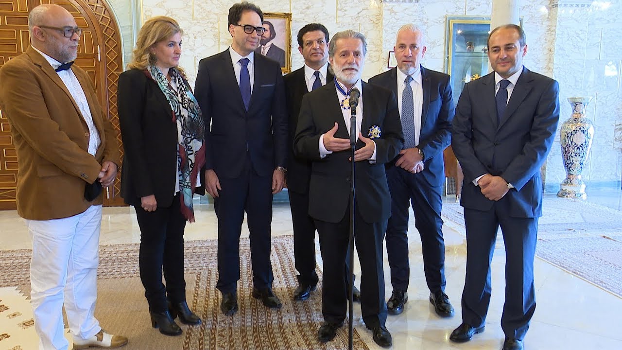 ‎تكريم رئيس الجمهورية للفنان العربي مارسيل خليفة