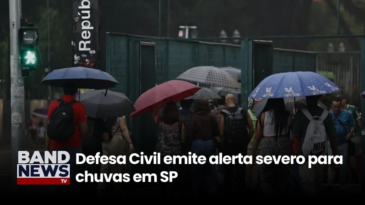 Defesa Civil emite alerta severo para chuvas em SP | BandNews TV