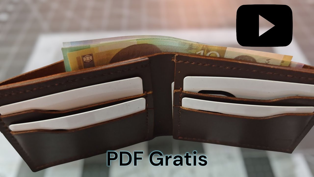 Como hacer una billetera para hombre. Patrón gratis.