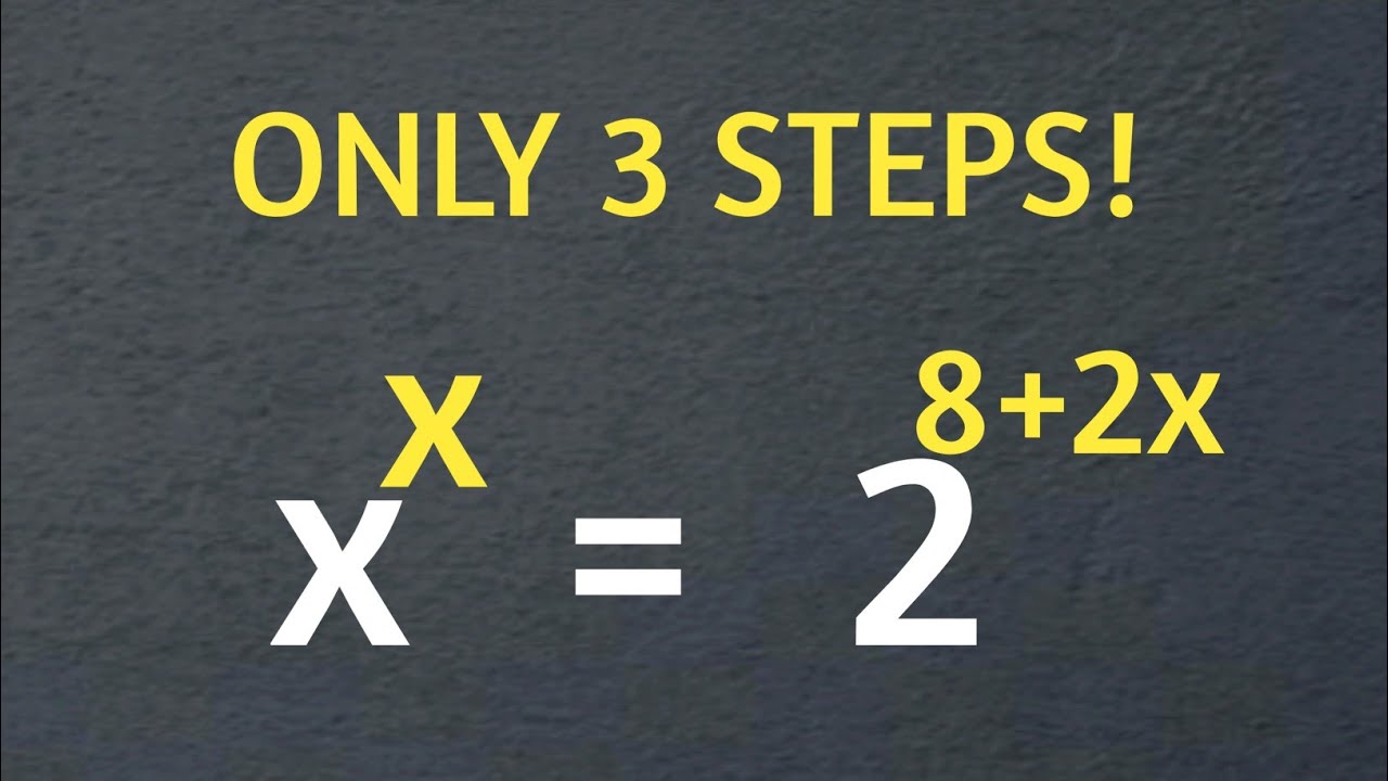 A Nice Olympiad Exponential Problem || How to Solve?