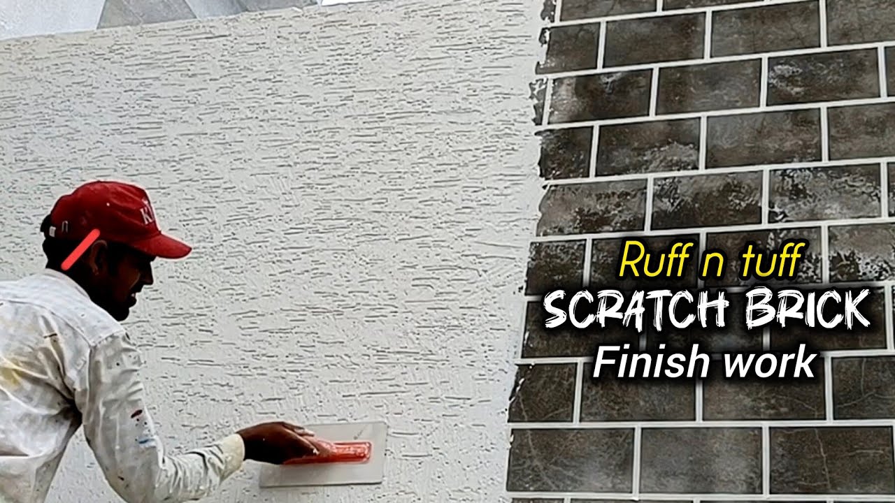Exterior wall bricks design | ruff n tuff texture | rustic scratch finish