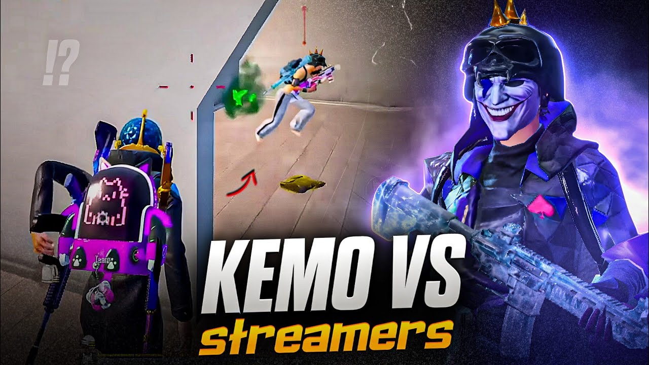 KEMO vs CONQUEROR Pushing Streamer! [*300 IQ Plays] | BGMI 🔱
