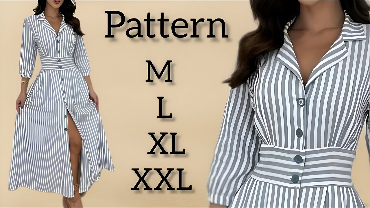 Pattern making for a women's shirt with an English collar and a waist cut | for beginners✂️🧵