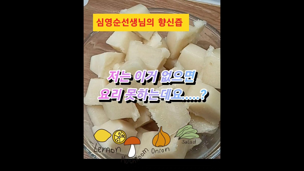저는 이거 없으면 요리 못하는데요....?심영순선생님의 향신즙 만들기