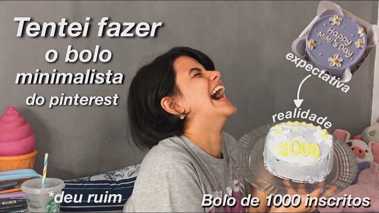 FIZ o BOLO MINIMALISTA do pinterest | (especial 1000 inscritos)
