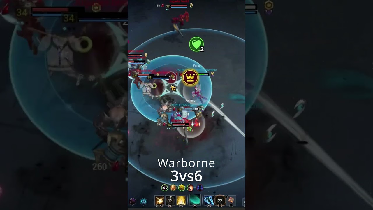 Warborne 3vs6 #shorts #warborneaboveashes #warborne #pvp #mmorpg