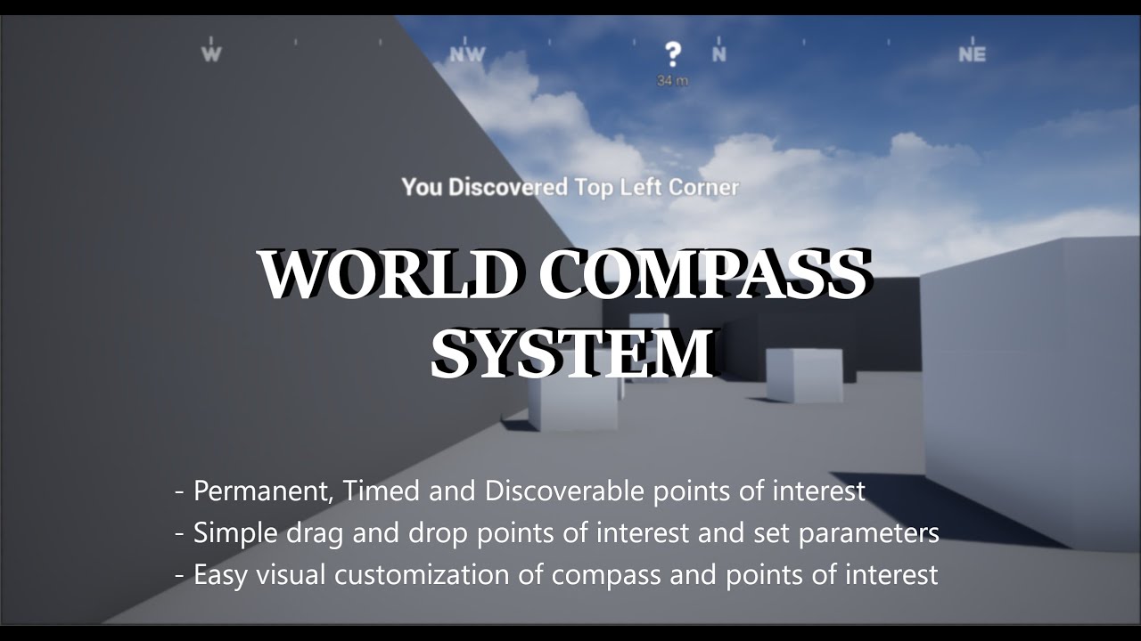 UE4/5 | Marketplace | World Compass System | Overview