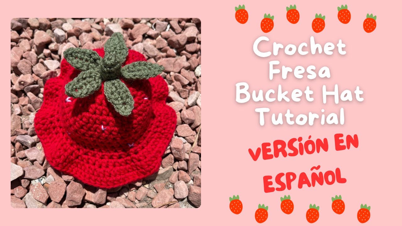 GORRITO CROCHET DE FRESA TUTORIAL - RAPIDO Y FÁCIL