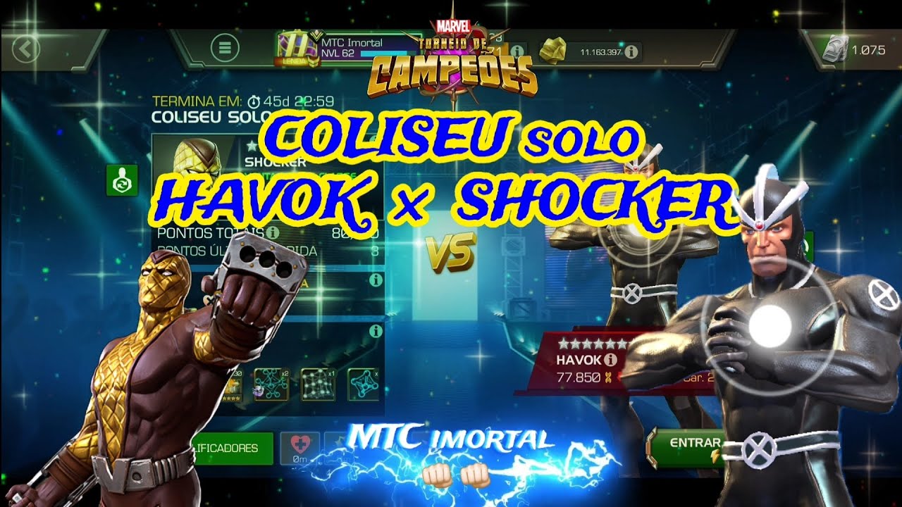 @mtcimortal COLISEU solo | SHOCKER x HAVOK | Marvel | Mtc | Mcoc.