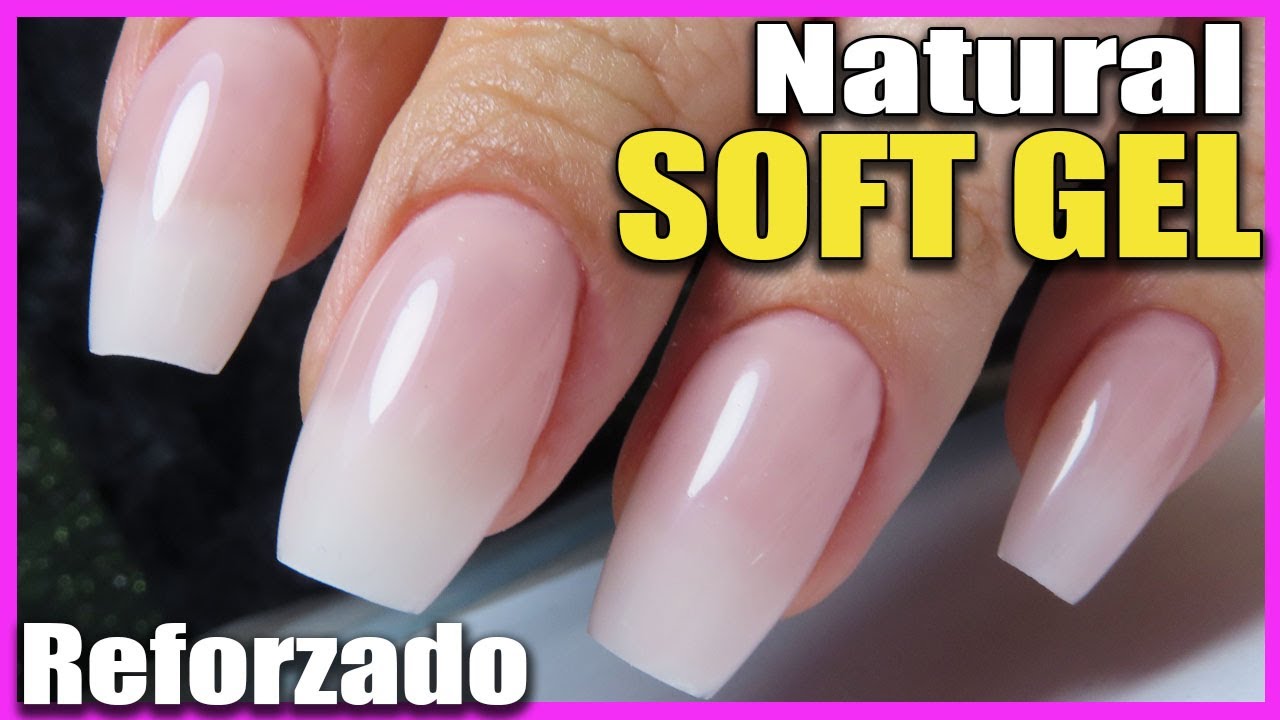 Como hacer Uñas SOFT GEL Reforzado con Acabado NATURAL / Press On 💜Tip Completos 💜 paso a paso
