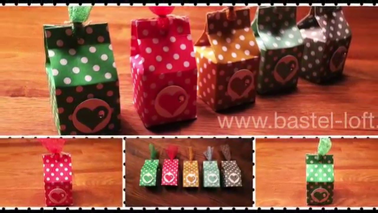 5 Minuten Goodie - Mini Milch Karton  für Ferrero Küsschen - Stampin'Up!