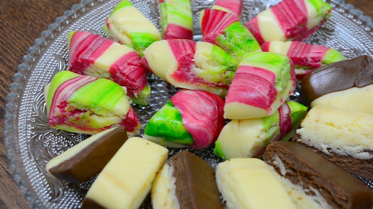 حلوى الحليب الاقتصادية ( حلاوة اللبن بالألوان ) | Easy Milk fudge