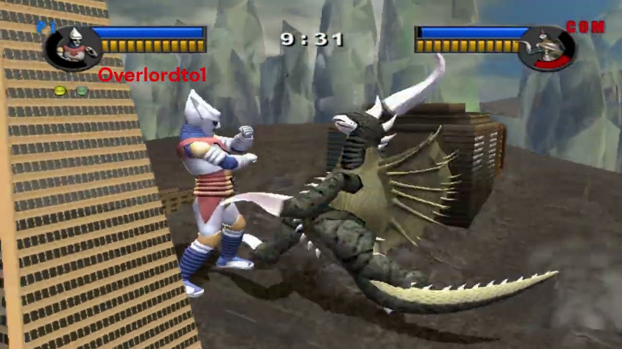 Jet Jaguar changes sizes, BIG punches Godzilla Unleashed PS2 Story Mode