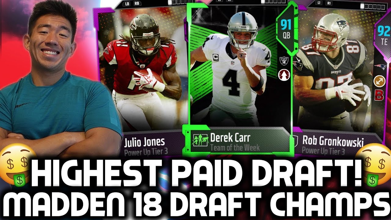 HIGHEST PAID PLAYER DRAFT! NO HANDED INTERCEPTION!? Madden 18 Draft Champions