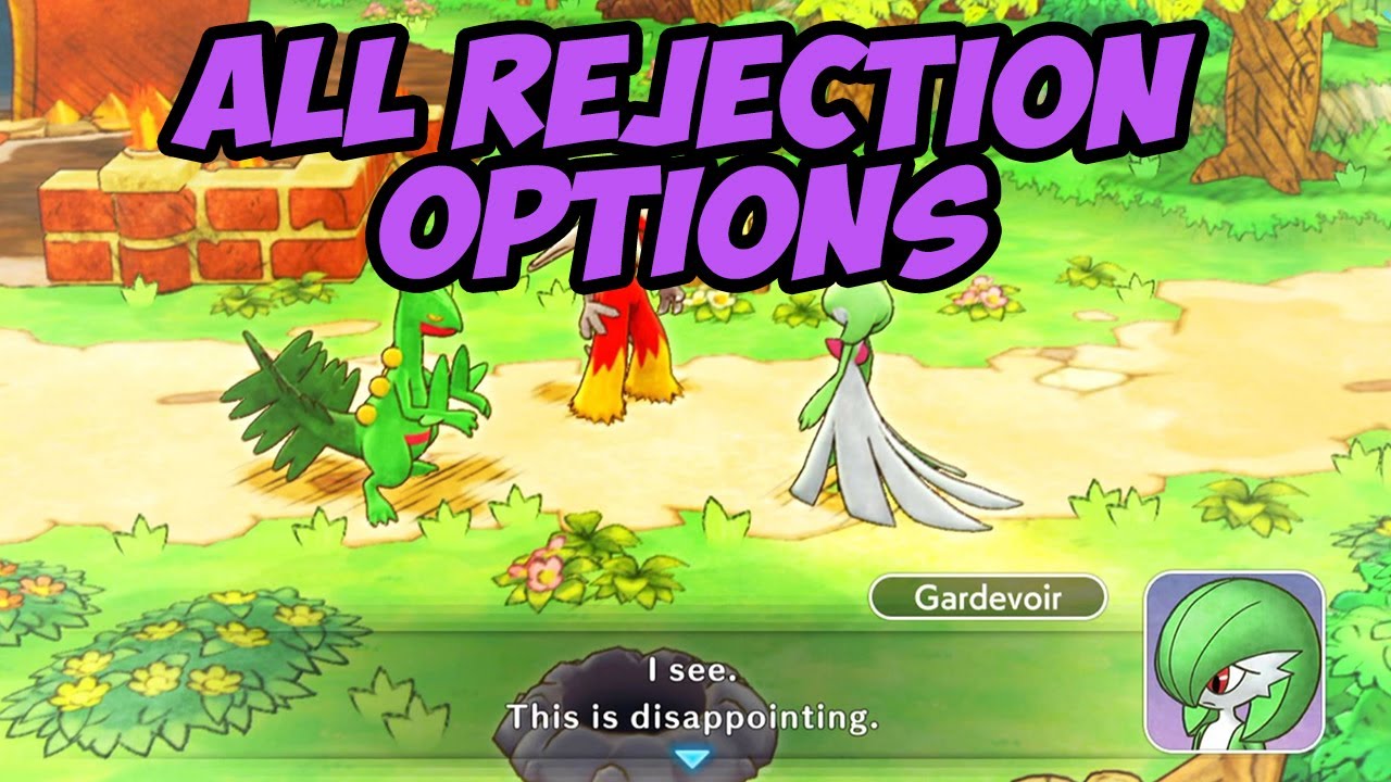 All Rejection Options (Saying No) - Pokemon Mystery Dungeon: Rescue Team DX