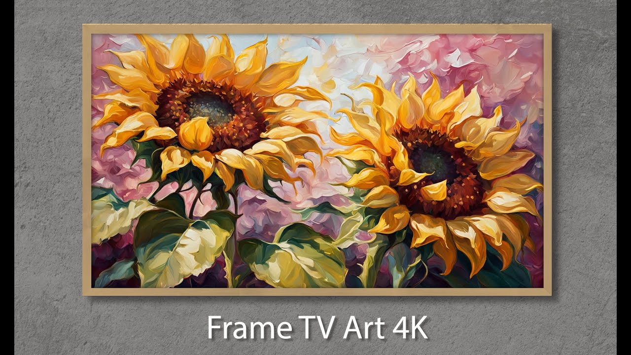 Frame TV Art 4K : Sunflower Painting S1