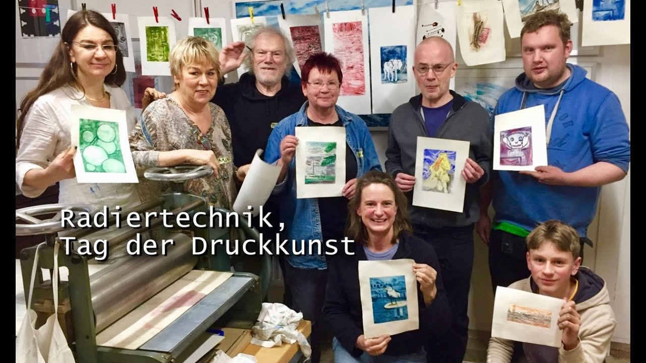 #radiertechnik, #tag der Druckkunst, #kreativ-Workshop im Kunst-Erlebnisraum-Stexwig