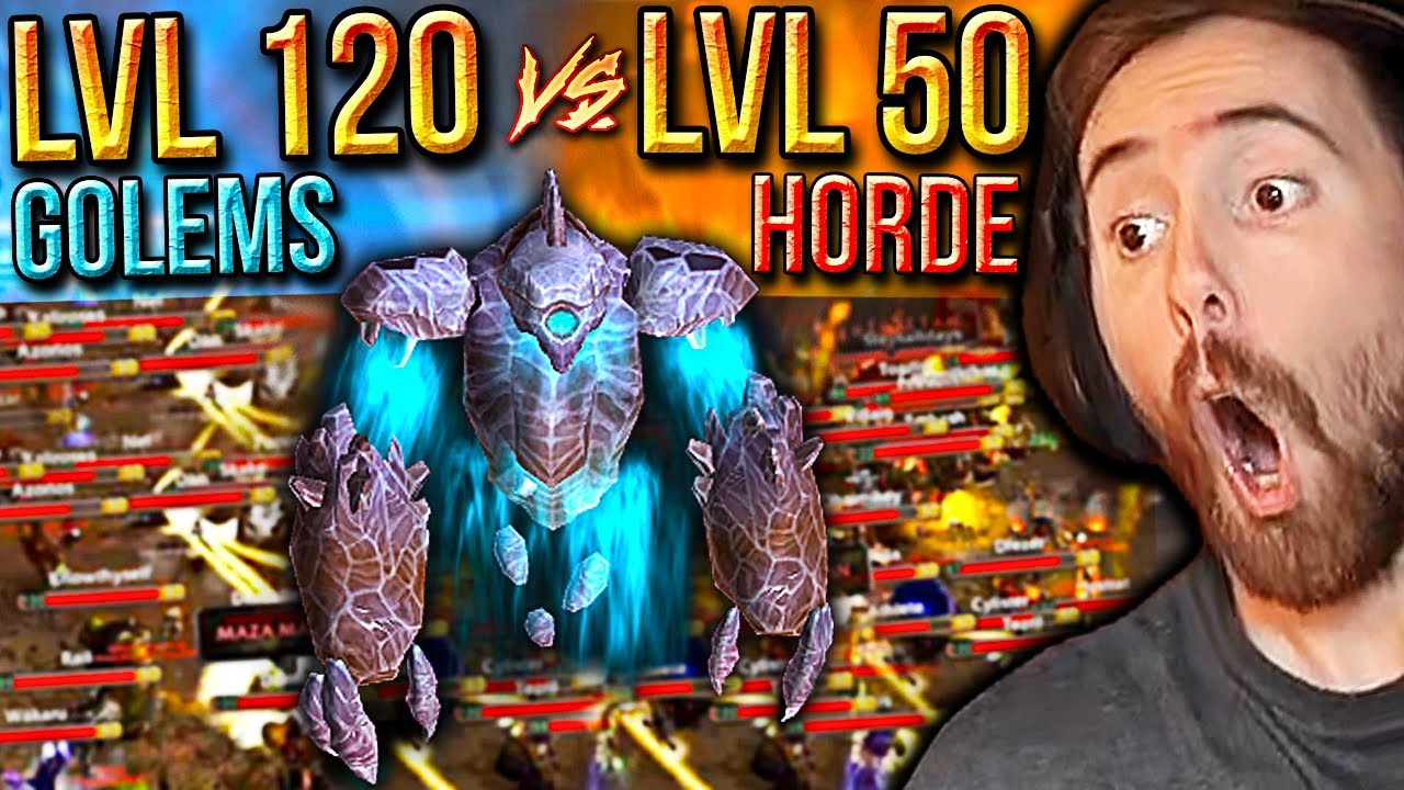 They Forgot to Squish Its DMG! Asmongold One Shots Hordes with Rextroy's Broken Golems
