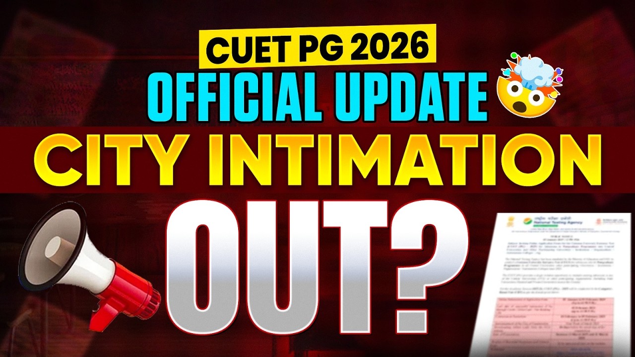 CUET PG City Intimation 2026 Out | CUET PG Admit Card 2026 |CUET PG 2026 City Intimation Kaise Dekhe
