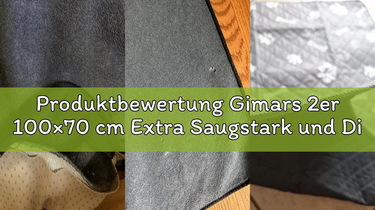 Produktbewertung Gimars 2er 100×70 cm Extra Saugstark und Dick Welpenunterlagen waschbar Wiederverwe