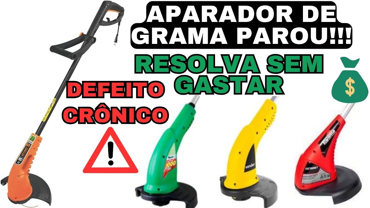 aparador de grama parou! Veja esse defeito frequente. Segue a dica para resolver sem gastar
