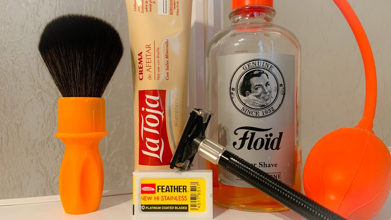 Sbarbata SPAGNOLA la toja sc--floid as-feather blade-razor popular feather-400 noir razorock brush
