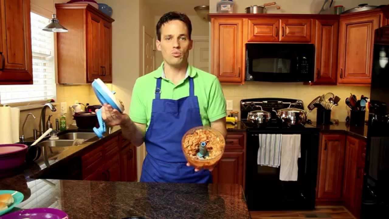 BBQ Chicken Sliders in the Tupperware Smart Steamer & Quick Chef Pro