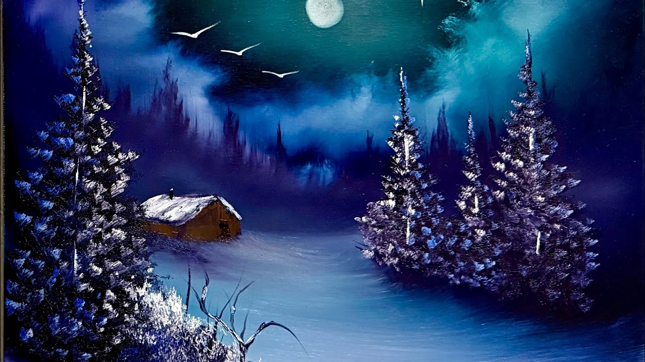 Christmas Tree Landscape Painting Tutorial - 