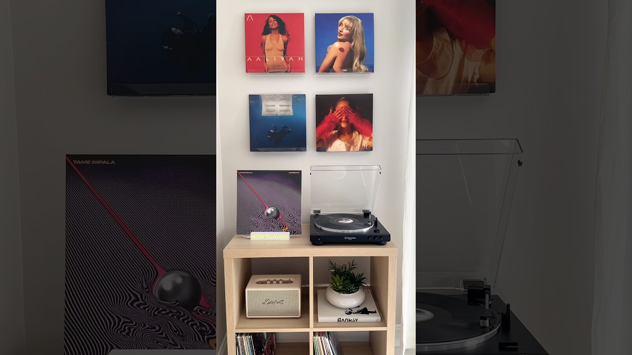 record player setup 🖤🎶
