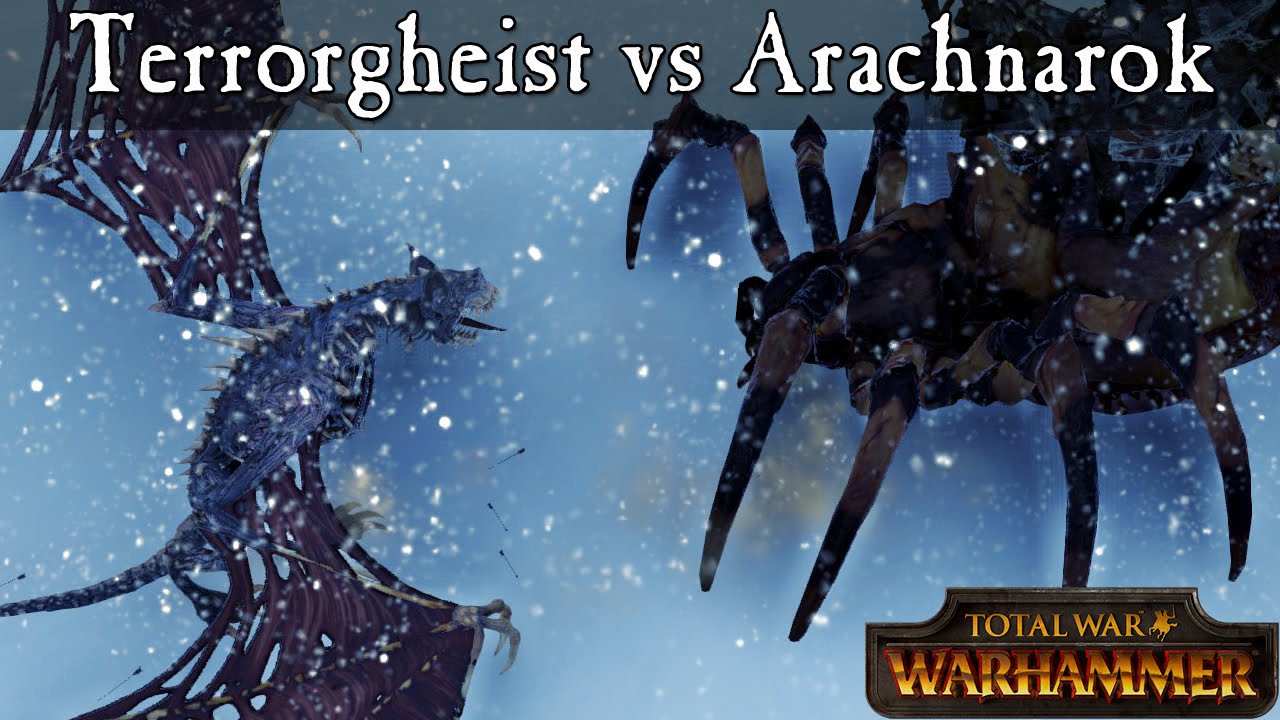 Terrorgheist vs Arachnarok Spider - Total War Warhammer