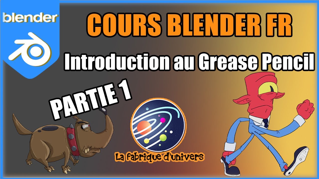 Cours Blender FR n°1 : Introduction au Grease Pencil - PARTIE 1 #blendertutorial