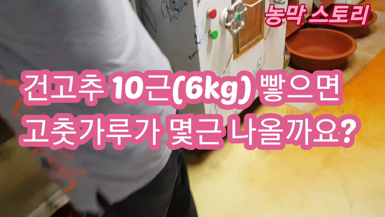 건고추 10근 빻으면 고춧가루 몇근 나올까요?