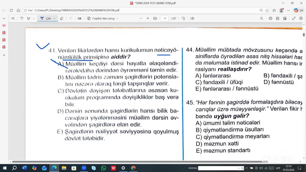KURİKULUMA AİD TERMİNLƏRİN TƏSVİRİ