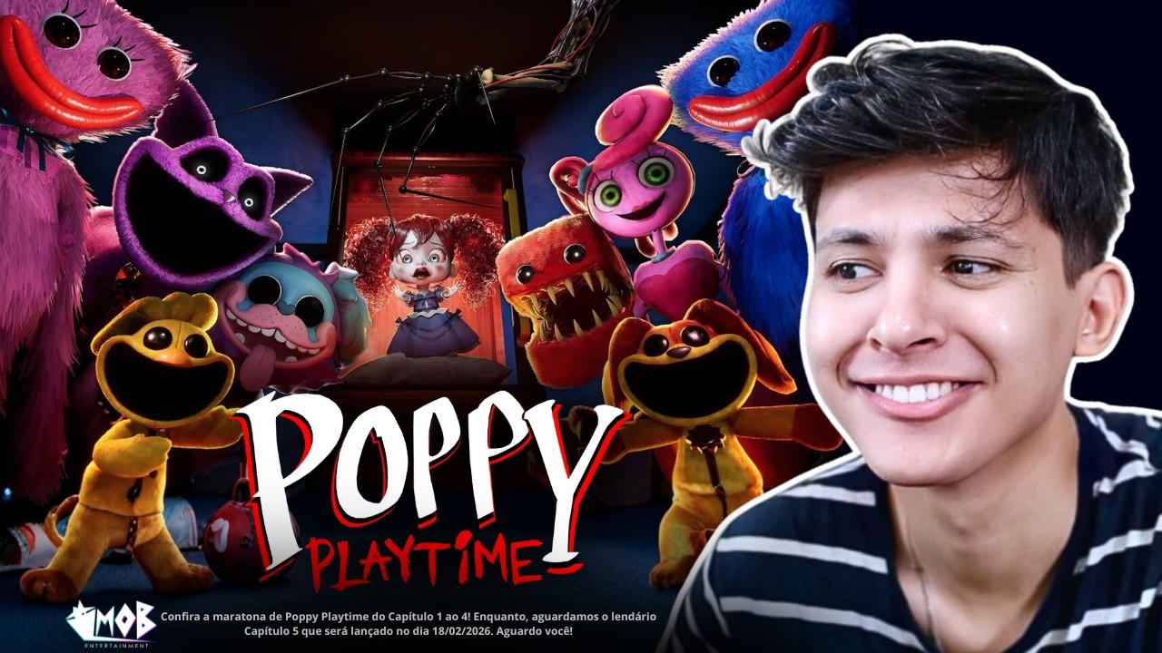 POPPY PLAYTIME: Capítulo 1 ao 5! AO VIVO! ATÉ ZERAR!