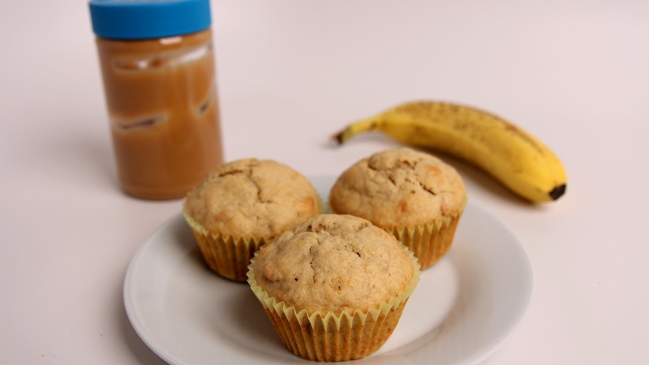 Peanut Butter & Banana Muffins Recipe - Laura Vitale - Laura in the Kitchen Episode 410