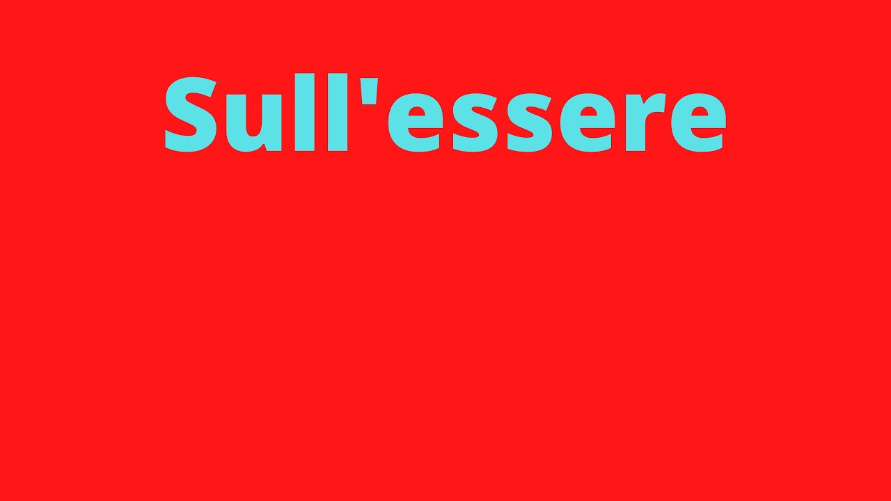 FCC - Sull'essere.