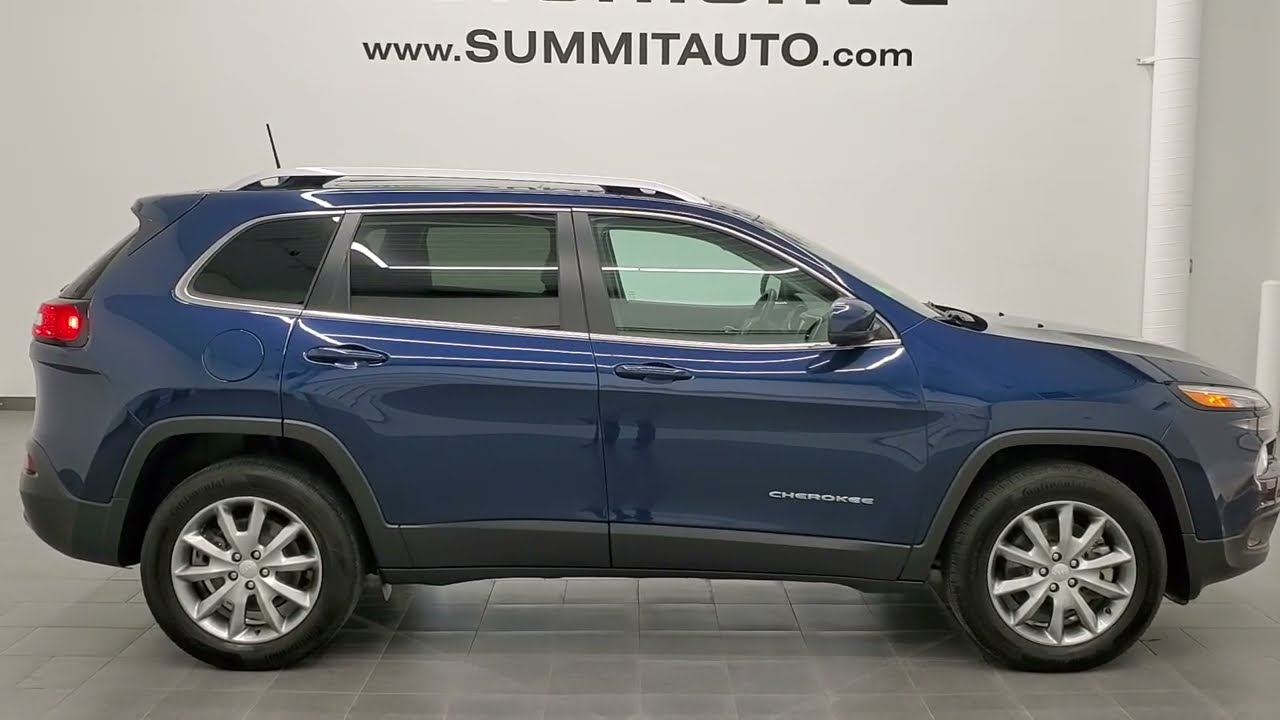 2018 JEEP CHEROKEE LIMITED 4X4 NAV  PATRIOT BLUE METALLIC WALKAROUND 21J225A SOLD!