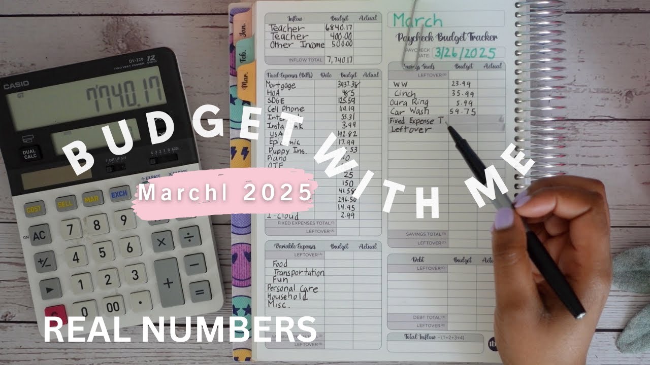March 2025 | Monthly Budget With Me | Zero Based Budget